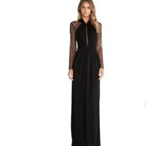 Alice by Temperley Black Draped Amber Maxi Dress US Sz 4 UK Sz 8